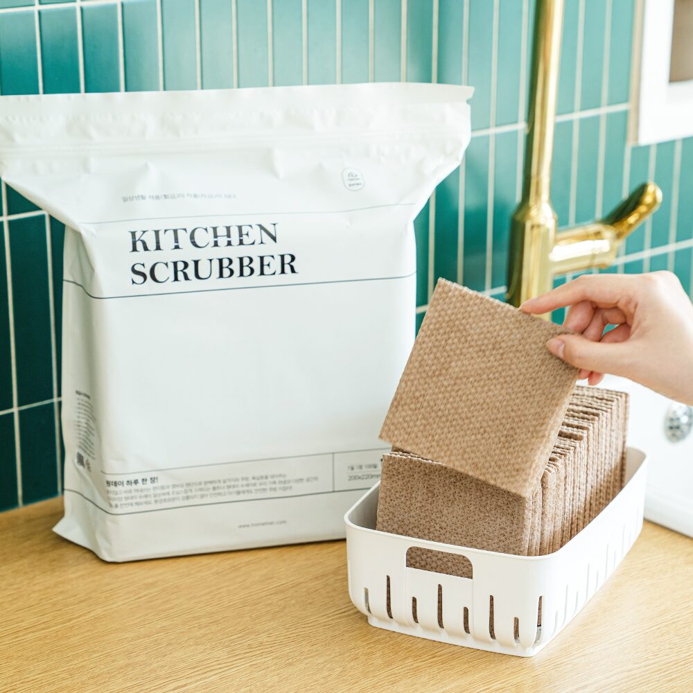 하루한장 뽑아쓰는 일회용 원데이 대용량 수세미(100/200/600매)