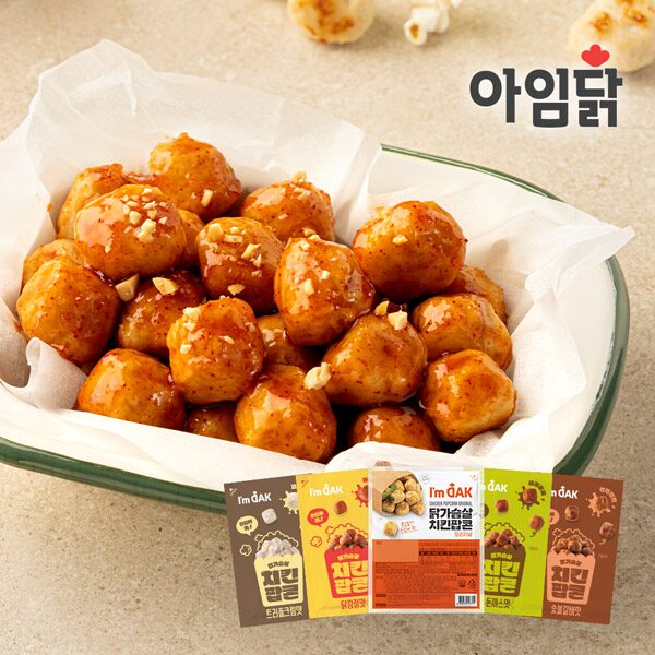 닭가슴살 치킨팝콘 5종 100g*6팩