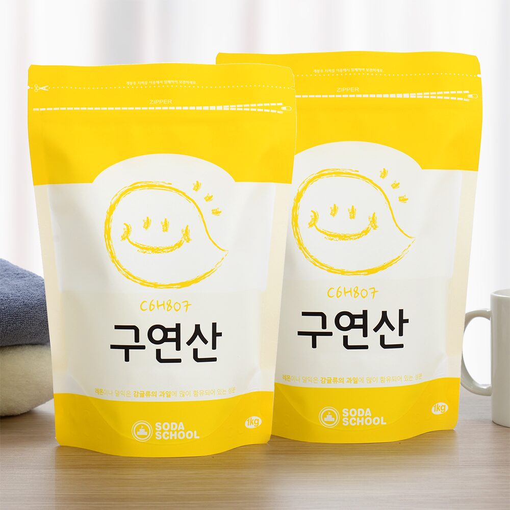 천연섬유유연제 구연산 1kg 2개