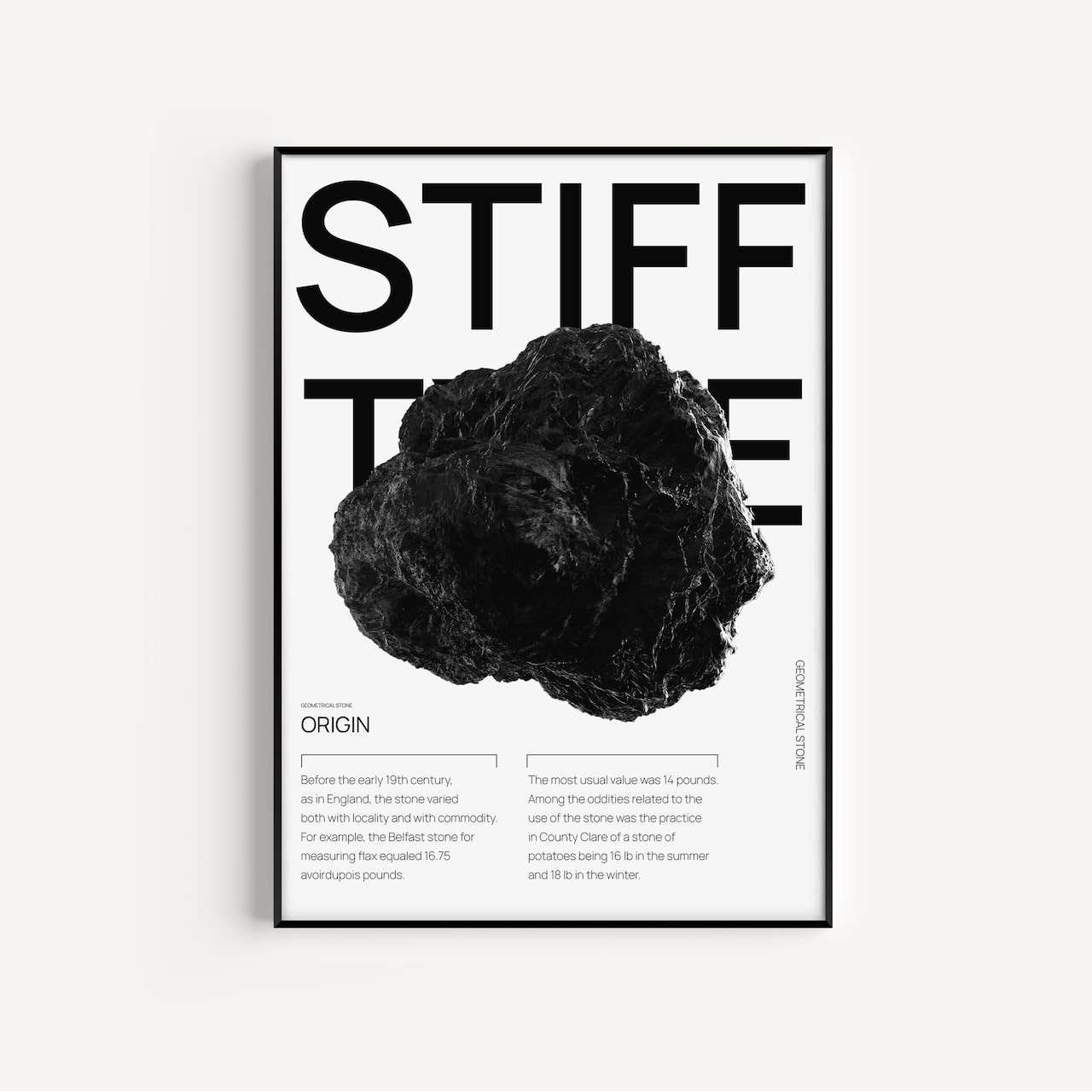미드센츄리 모던 블랙앤화이트 바우하우스 인테리어포스터 - STIFF Type