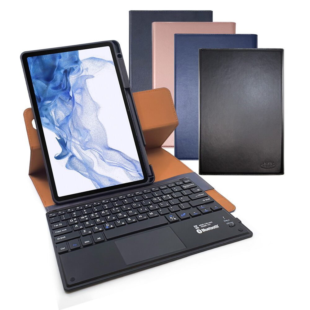 삼성 갤럭시탭 S8+ S7+ FE 공용 AZA 키보드 S펜수납 케이스 (키보드-터치패드)