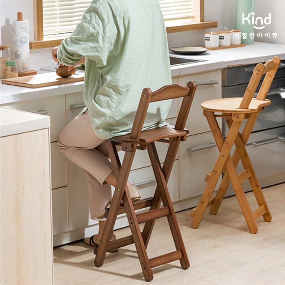접이식 홈바의자 높은의자 바의자 스탠드 아일랜드식탁의자 등받이형