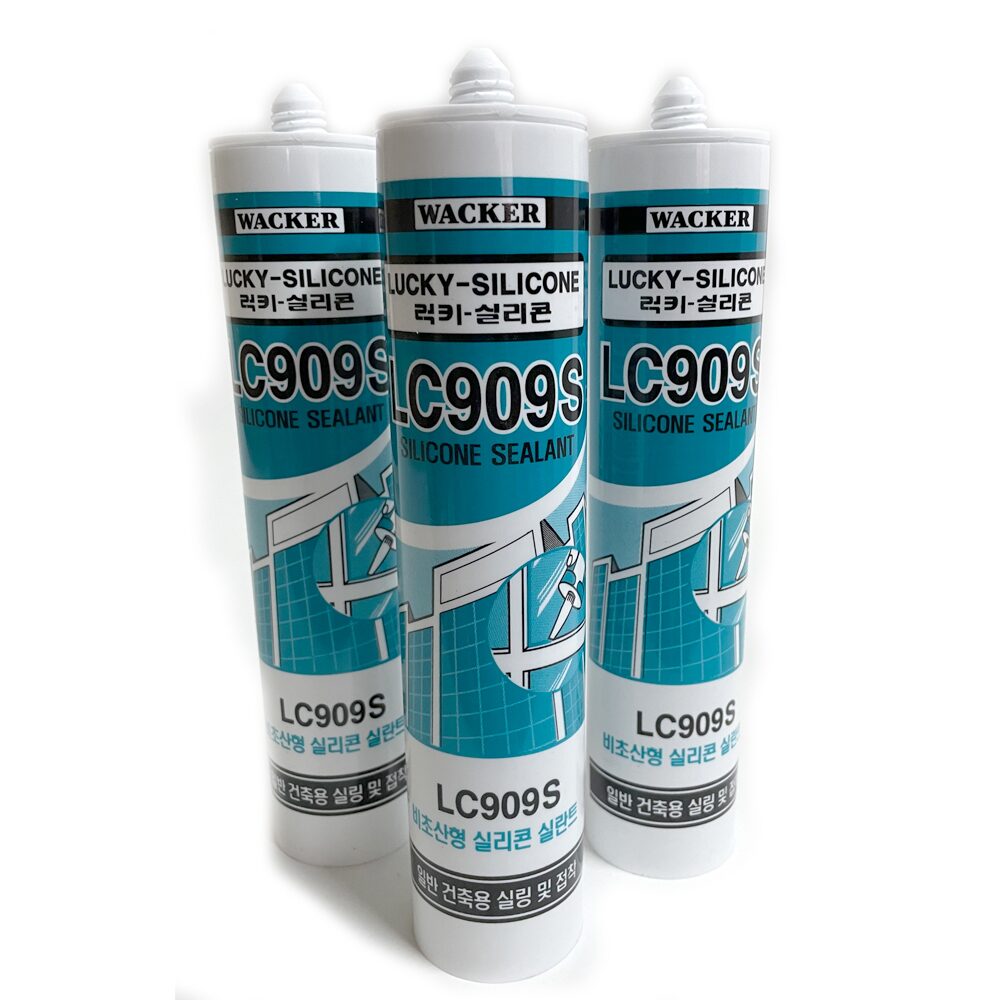 무초산 실리콘 LC909S 270ml / 럭키 비초산 실란트 접착제 건축용 나무 알루미늄