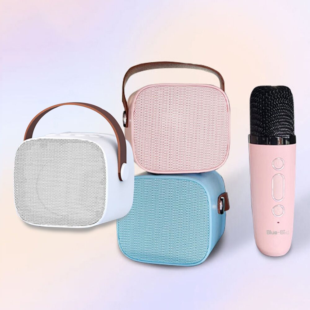가정용 미니 노래방 기계 블루투스 스피커 무선 마이크 3colors