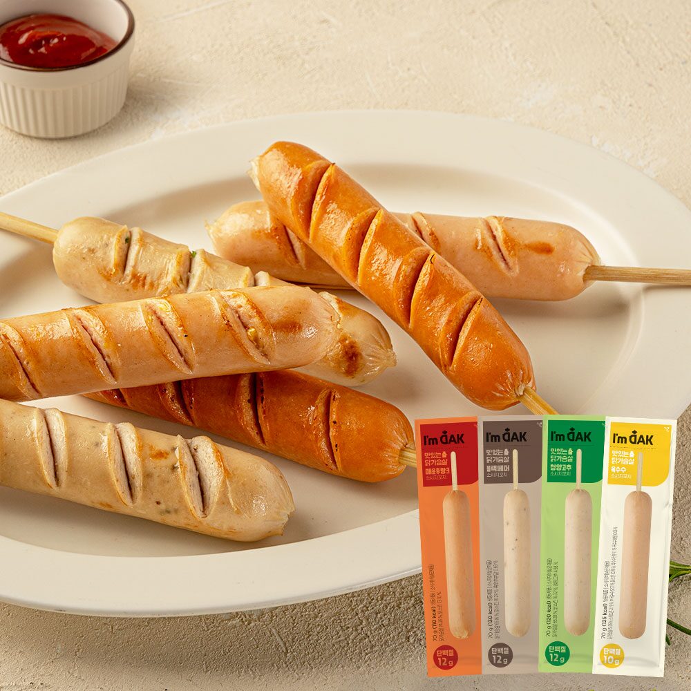 맛있는 닭가슴살 꼬치 70g 4종 20팩