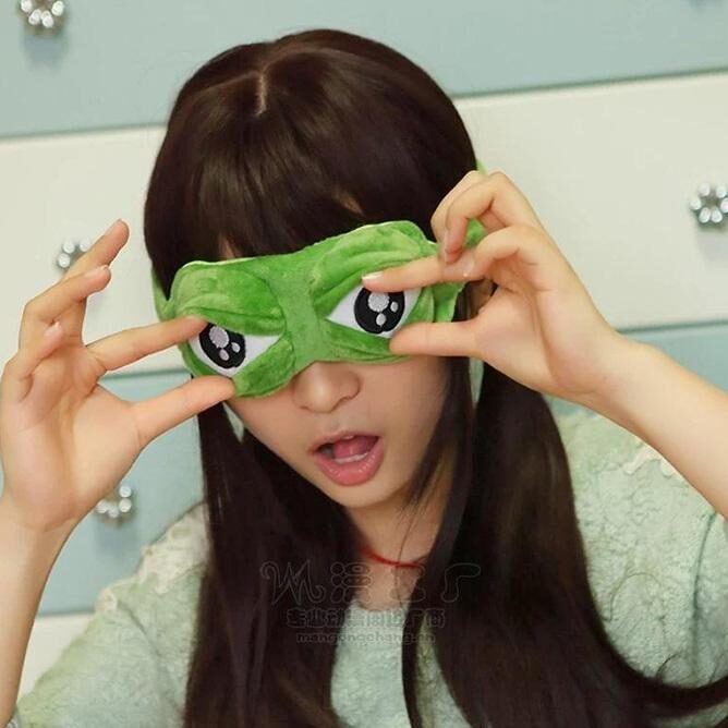 슬픈 개구리 페페 캐릭터 수면 안대