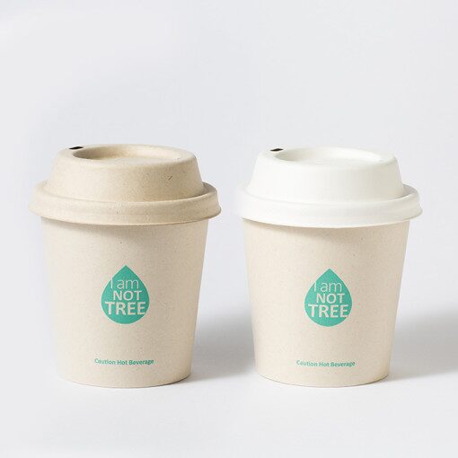 생분해되는 펄프 PLA코팅 일회용 대나무 종이컵 8온스 284mL 100개