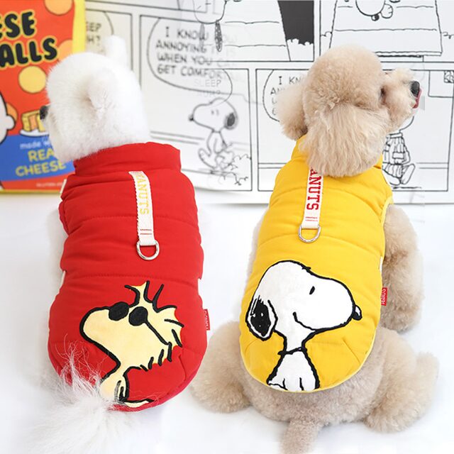 피너츠 강아지 하네스겸 패딩 점퍼 (2color)