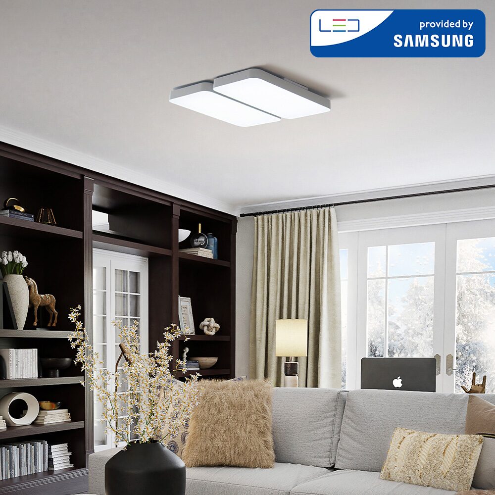 삼성칩 LED 커브드 시스템 거실등 120W 2P 밀착형_2colors