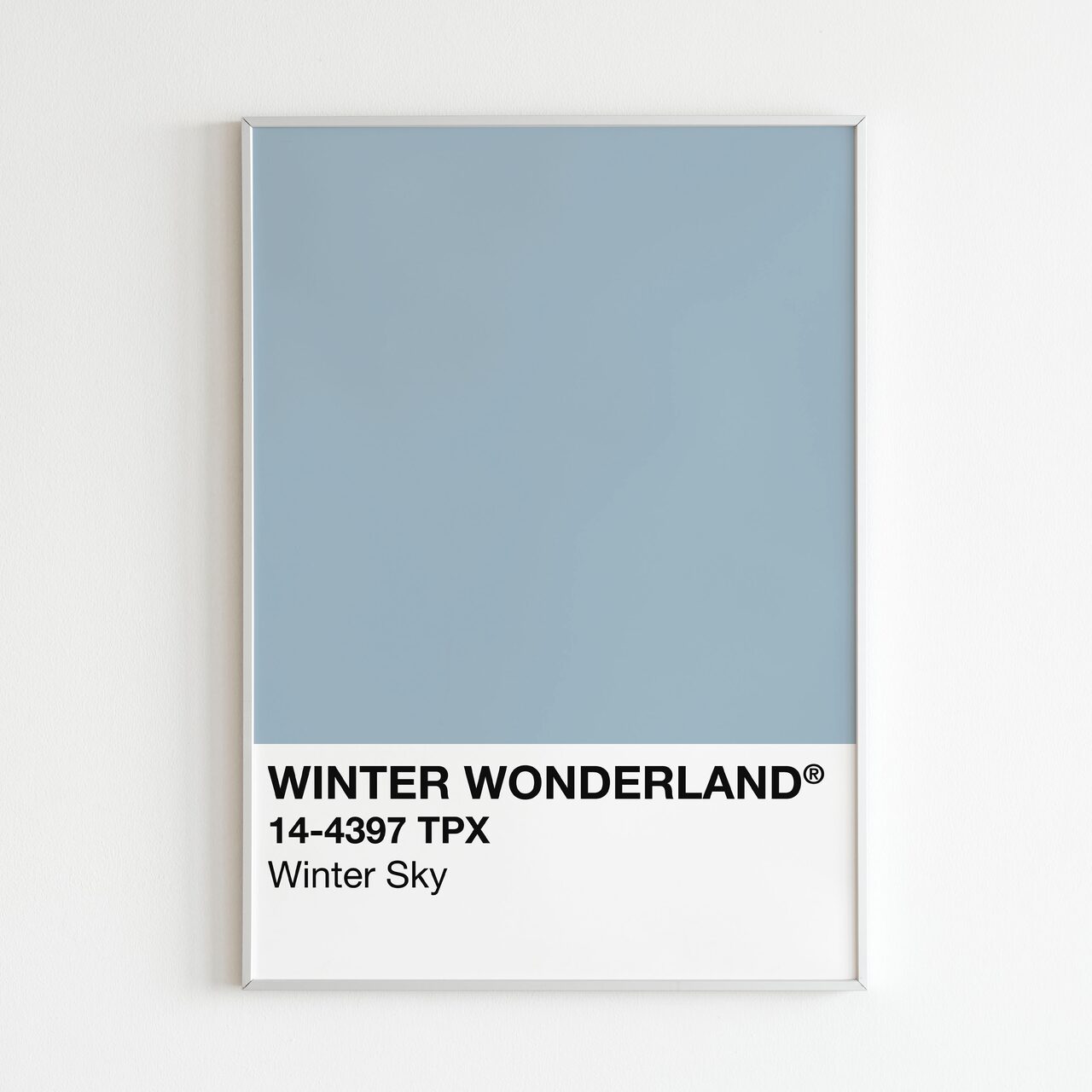 크리스마스 타이포그래피 모던 미드센츄리 인테리어포스터 - Winter Sky Pantone