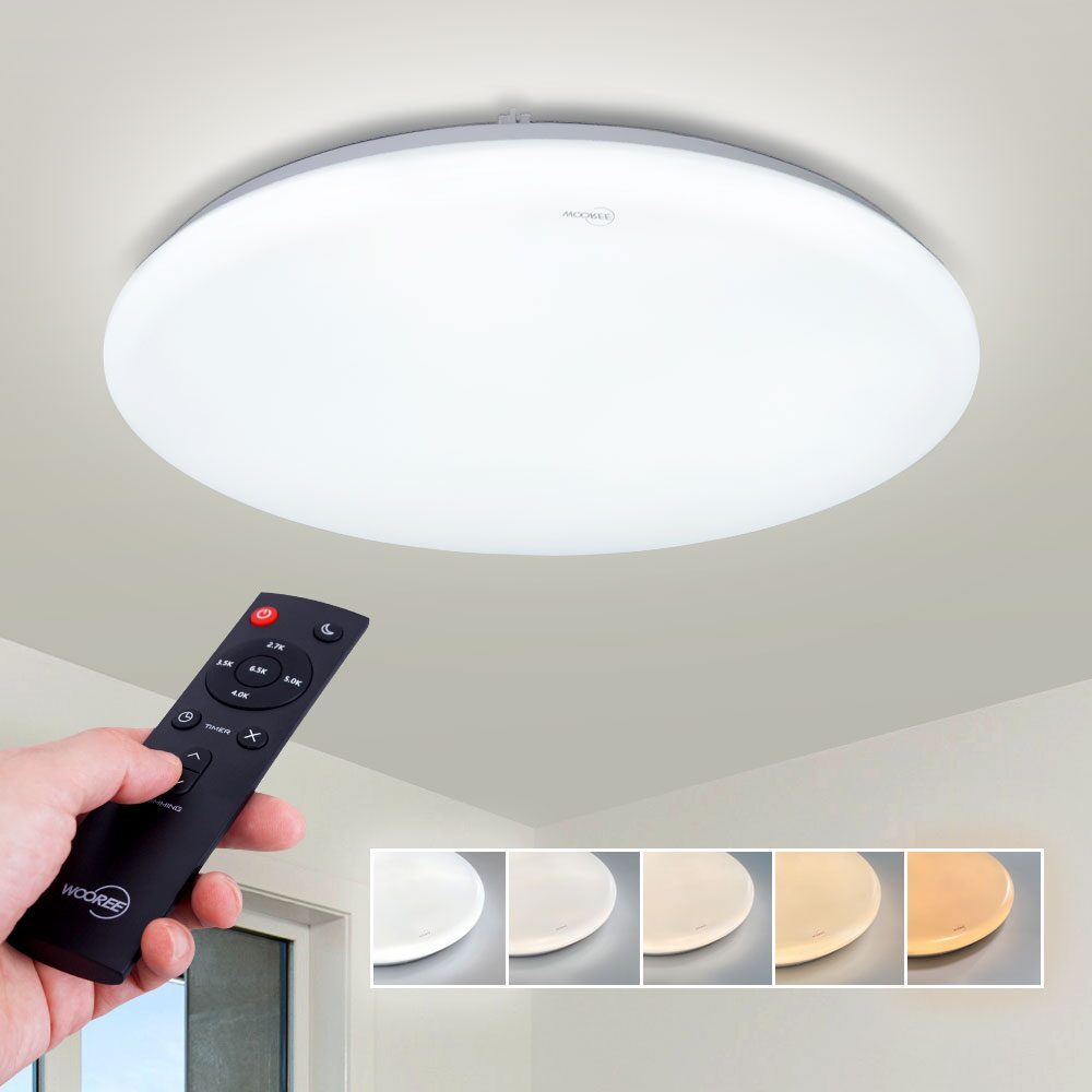 LED 리모컨 원형 방등 60W 안방 천장 조명 등 타이머&밝기조절&색변환