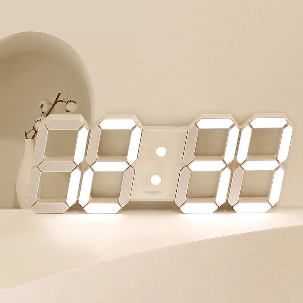 이탤릭 5세대 크림화이트 38cm LED 벽시계