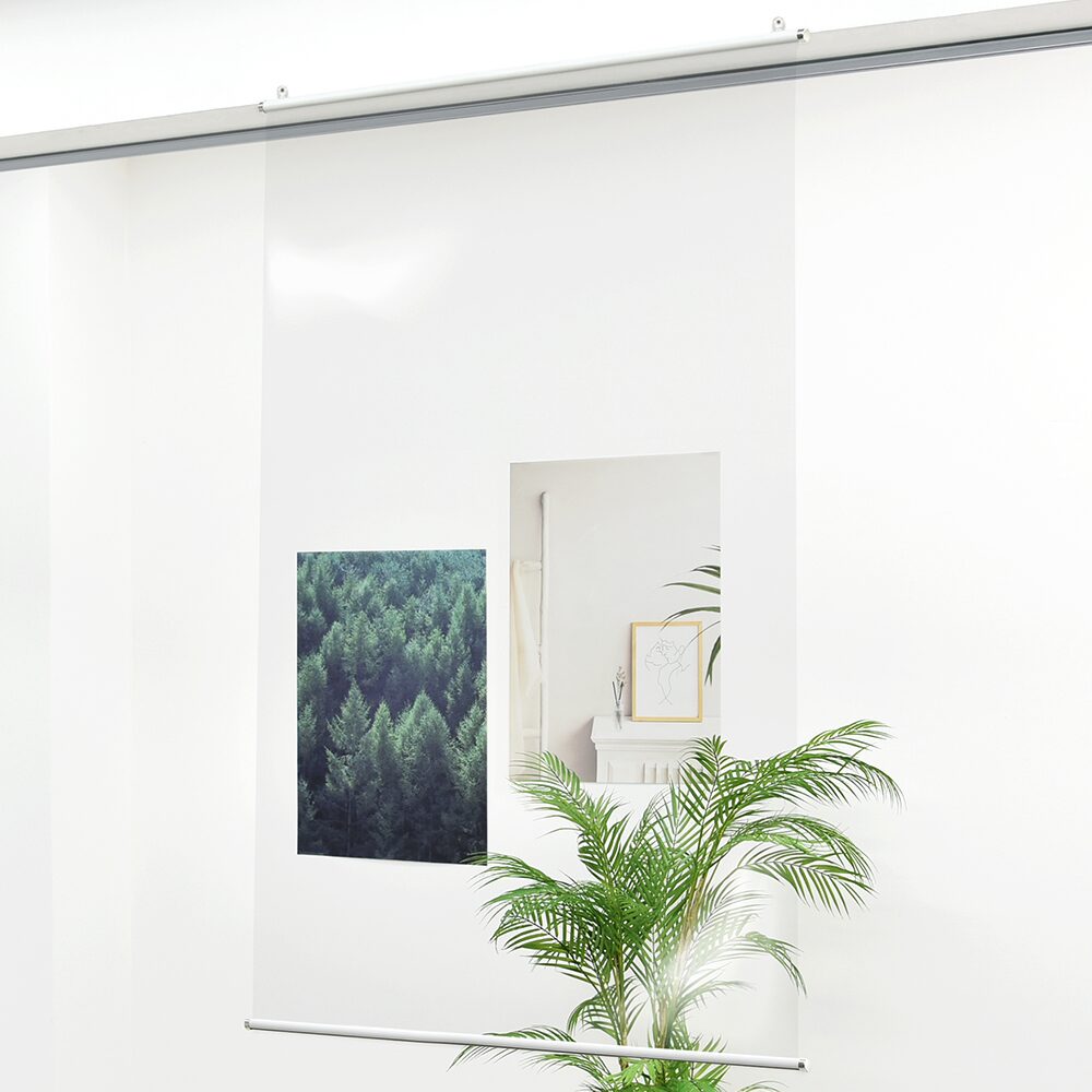 투명 롤스크린 족자봉 방한 방풍 단열 가림막 30x30