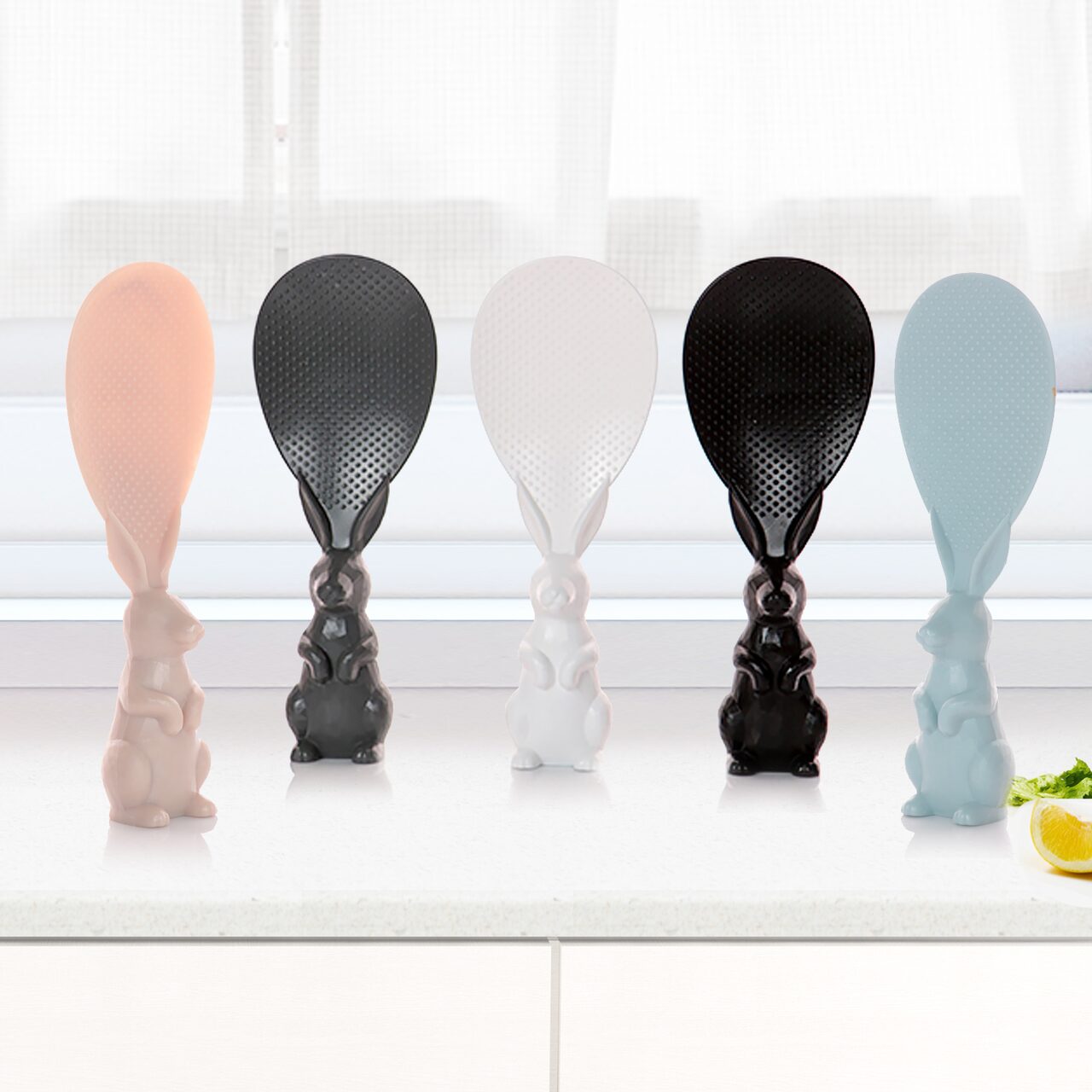 세워서 보관하는 스탠딩 토끼 밥주걱(일반형) 5colors