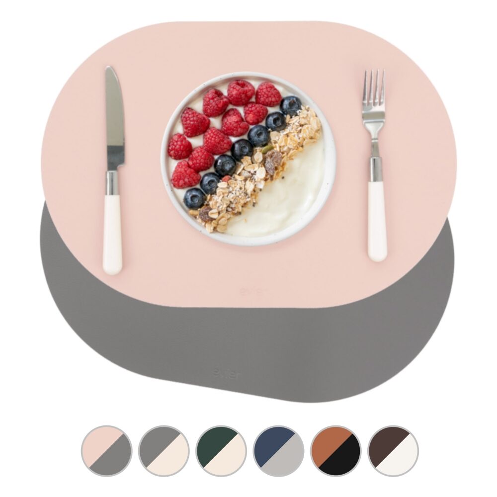 [1+1] 투톤 가죽 식탁매트 테이블매트 10colors