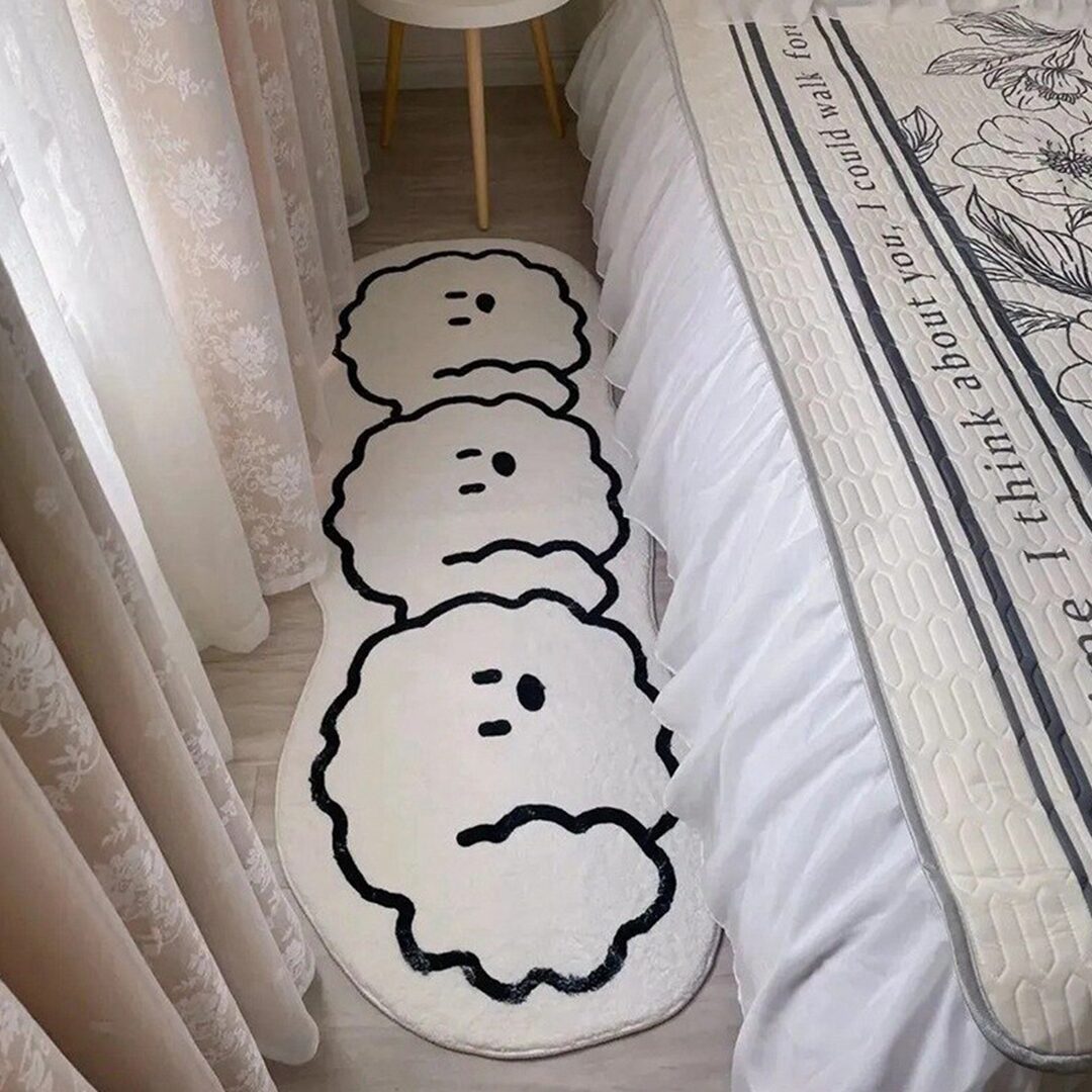 삼둥이 강아지 발매트 미니 롱 러그 미끄럼방지 침실 거실 주방 현관 욕실 매트 3size