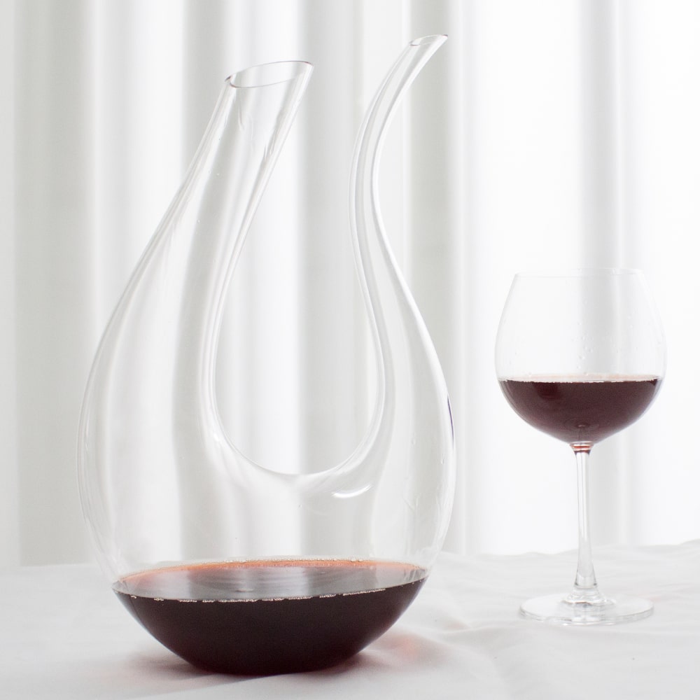 고급 와인 디켄터 U형 1000ml 전용 세척솔 증정