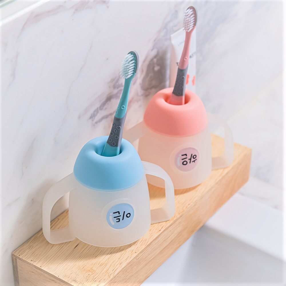 1+1 유아 어린이집 유치원 거꾸로 로켓 양치컵 (2colors)