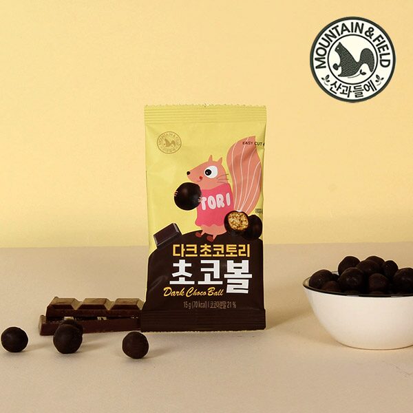 초콜릿 과자 다크초코토리 초코볼 15g*30봉
