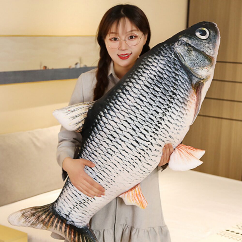 리얼 생선 인형 붕어 바디필로우 롱쿠션 촬영 소품 재밌는 생일 쓸모없는웃긴선물