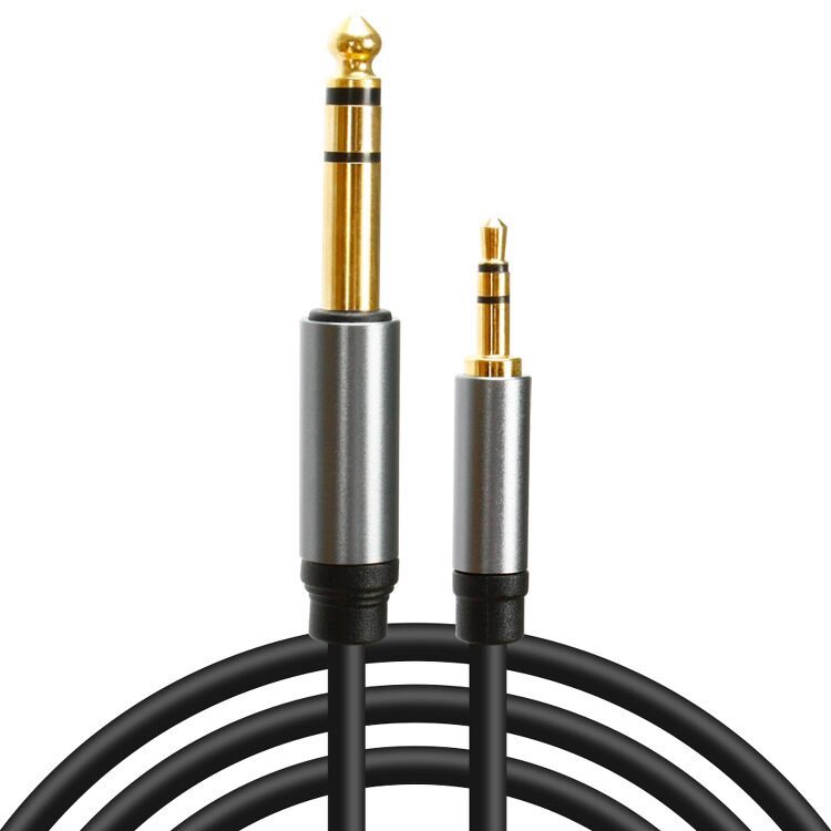 KR-ST01 3.5 to 5.5 스테레오 변환 케이블 1.5M 커넥터 AUX 헤드폰 기타