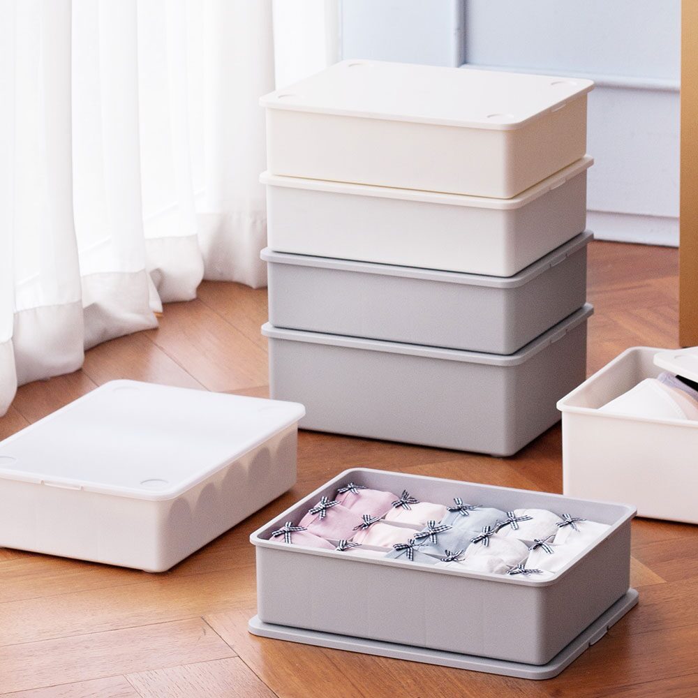 2+3 깔끔/튼튼 양말 속옷정리함 수납함 1칸(1개)+10칸(2개)+15칸(2개)