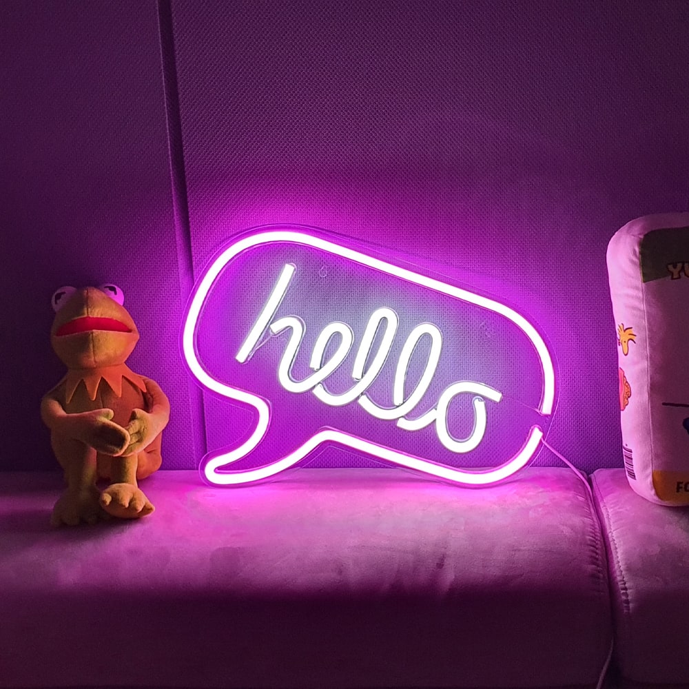 LED 네온사인 헬로 hello 파티 카페 네온 조명