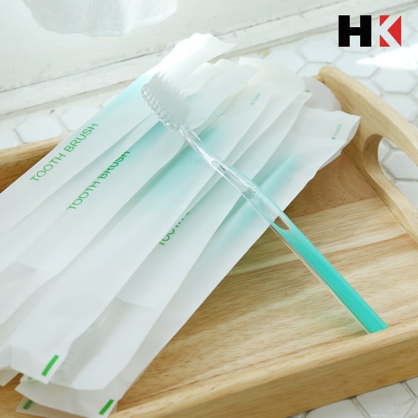 대용량 고급 미세모 원터치 개별포장 일회용 칫솔 100개