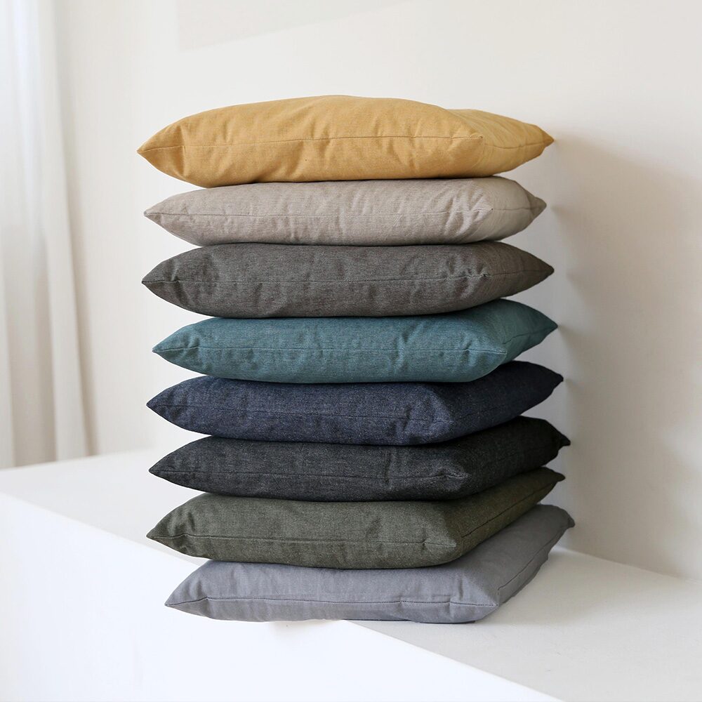 베를린 순면 솔리드 무지 방석커버 7size, 8color