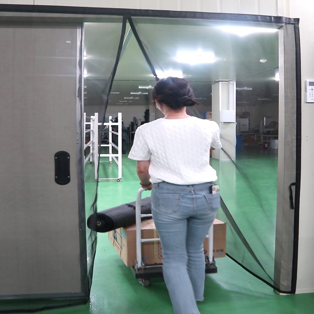 탈부착 자석 벨크로 특수 미세 방충망 대형 현관문 모기장