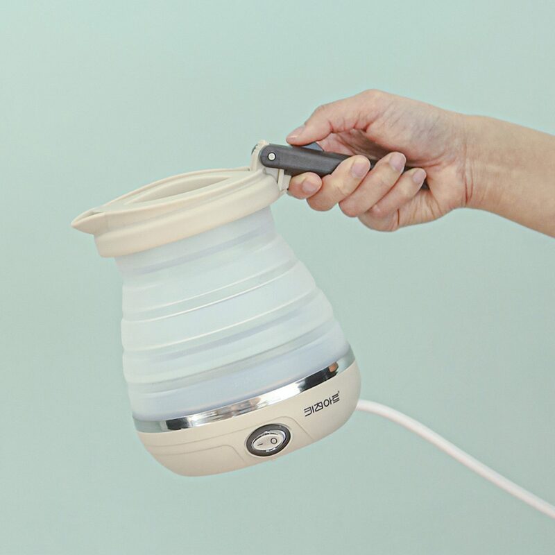 키친아트 휴대용 폴딩 전기 포트 600ml - 접이식 캠핑 케틀