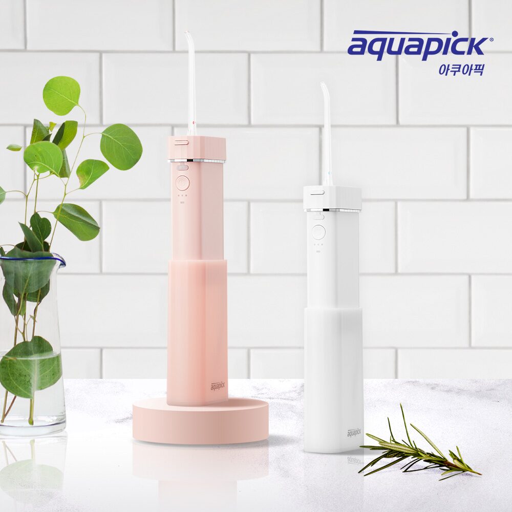 코드리스 휴대용 구강세정기 AQ-208 (화이트, 핑크)
