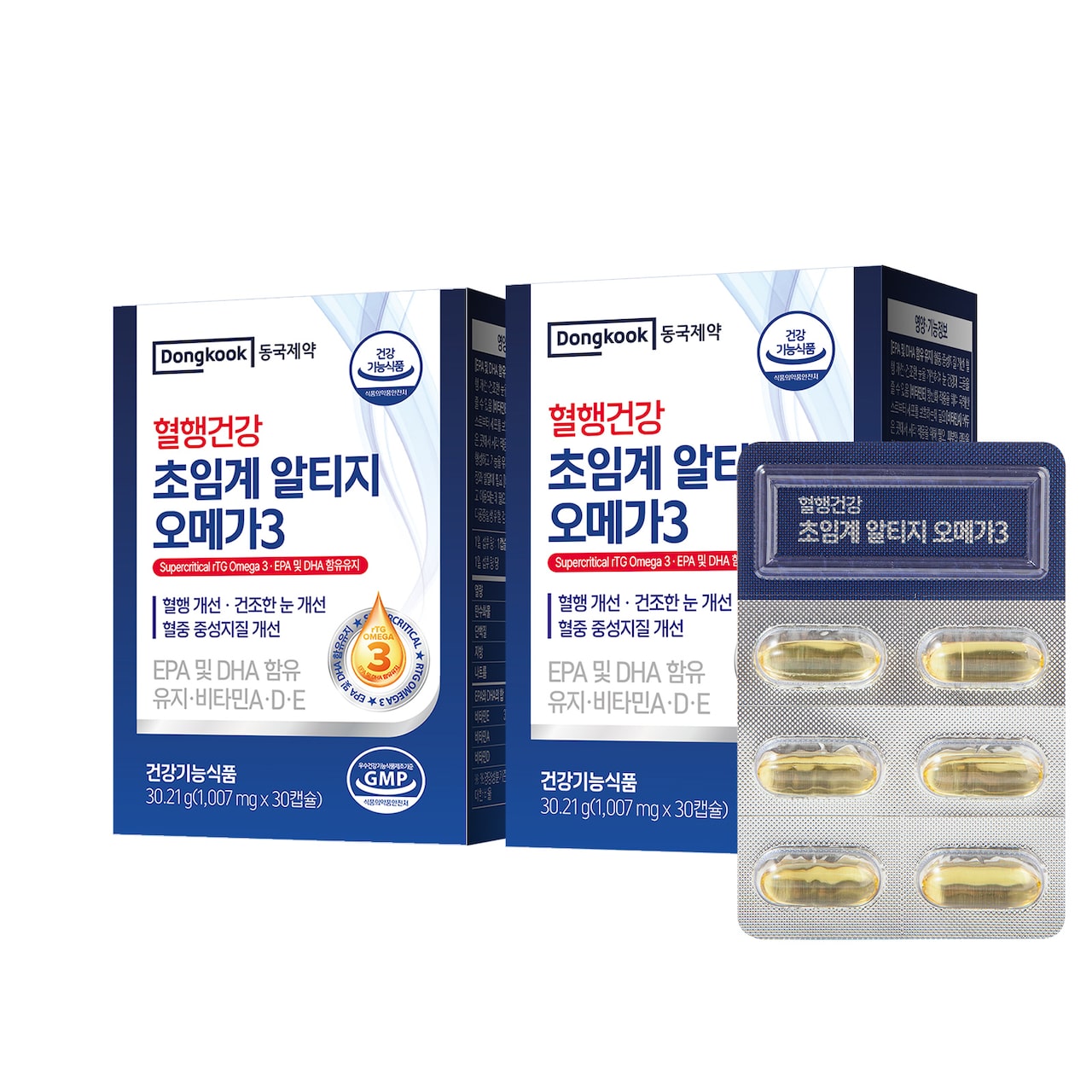 동국제약 혈행건강 초임계 알티지 오메가3 1,007mg * 30캡슐