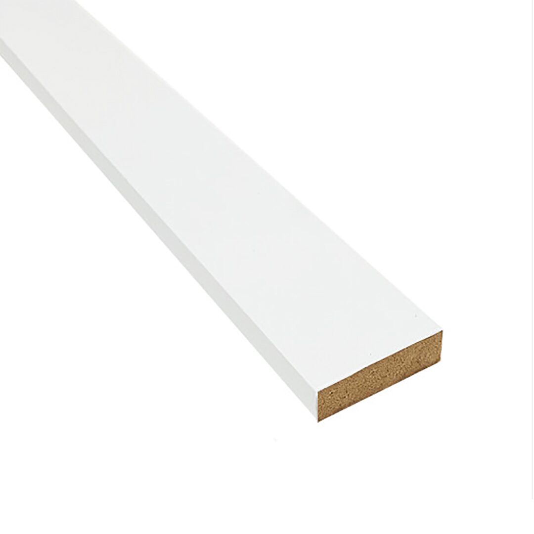 MDF 사각 평몰딩 40X9X2440mm (4cm) 백색 6개 묶음