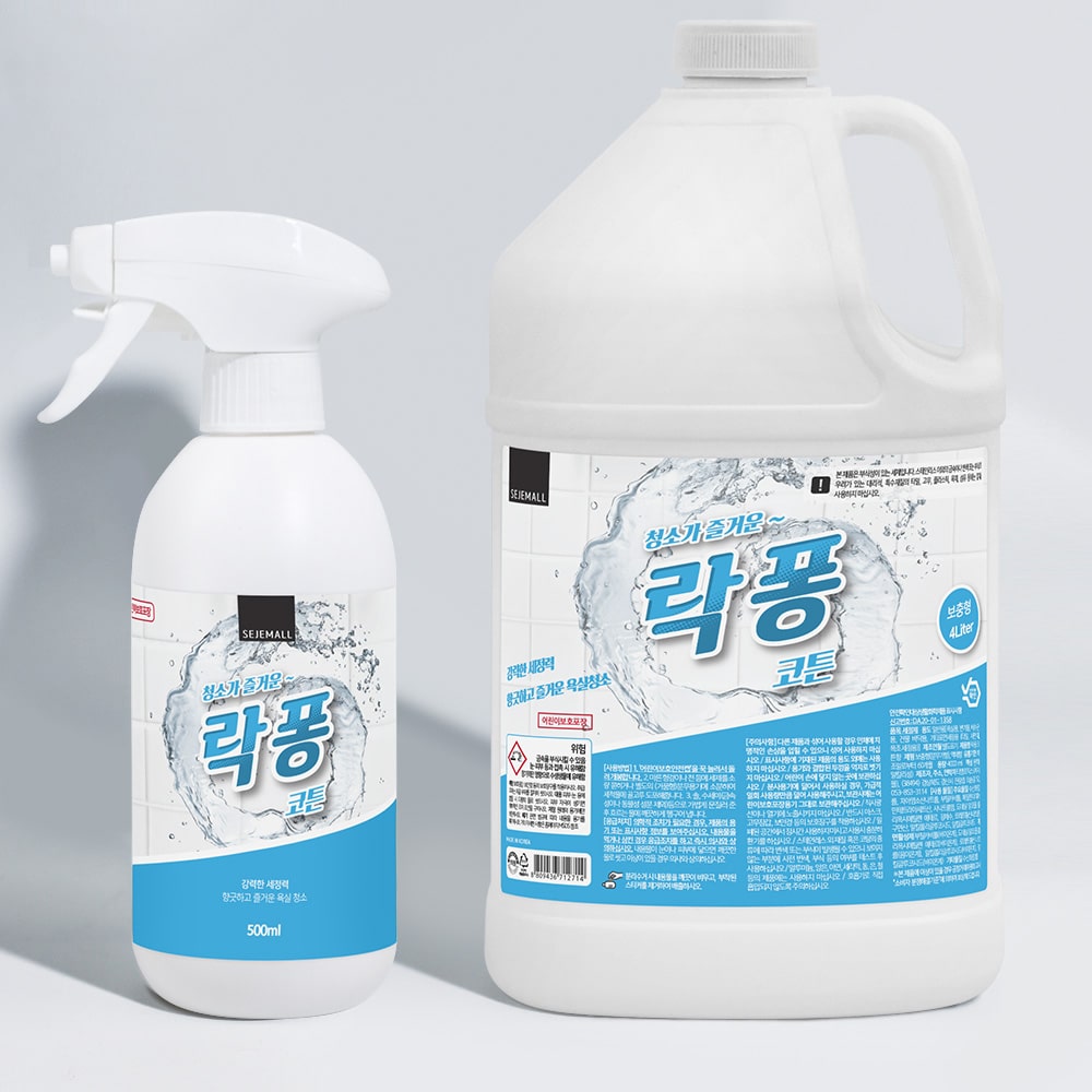 락퐁 화장실 청소세제 욕실세정제 4L+500ml (3가지향)