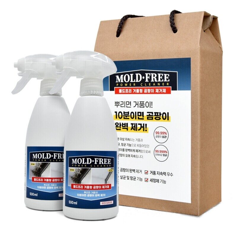 몰드프리 곰팡이 제거제 500ml 2개 1박스 빠른 곰팡이 제거, 10분이면 OK!