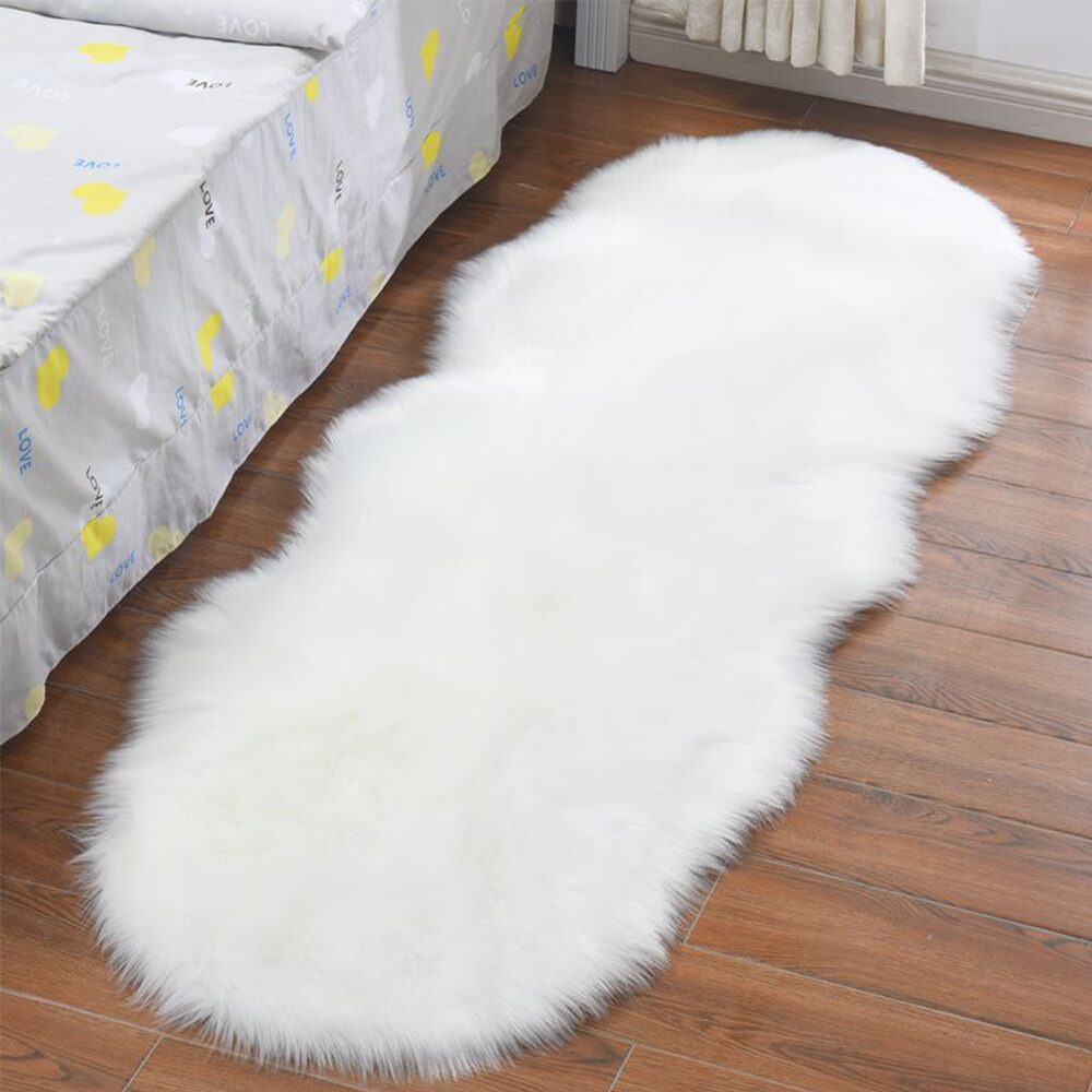 물결 양털 러그 양모 카페트 퍼 거실 침실 60cm