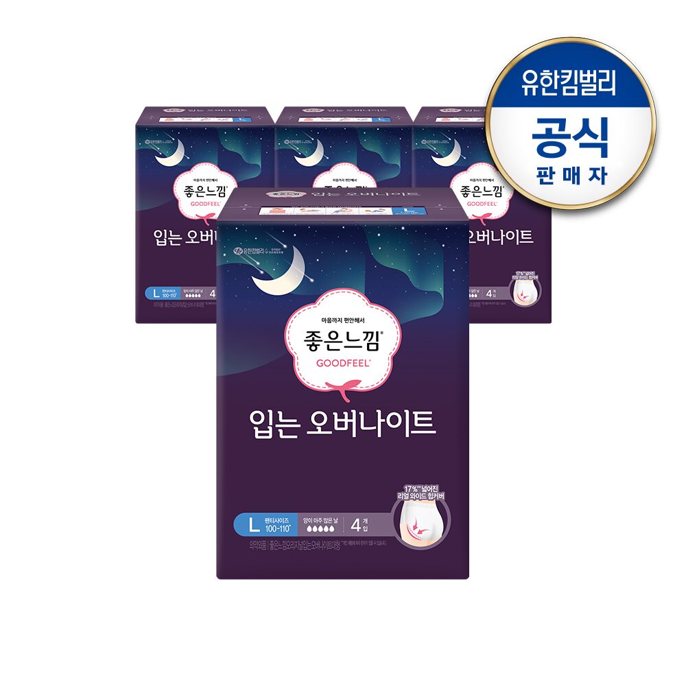 좋은느낌(신형) 오리지널 입는 오버나이트 L(대형) 4px4팩