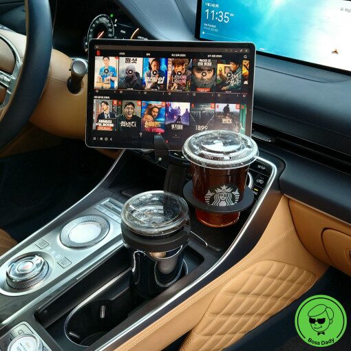 보스킴 차량용 멀티 컵홀더 보냉보온 태블릿PC 맥세이프충전테이블 자동차