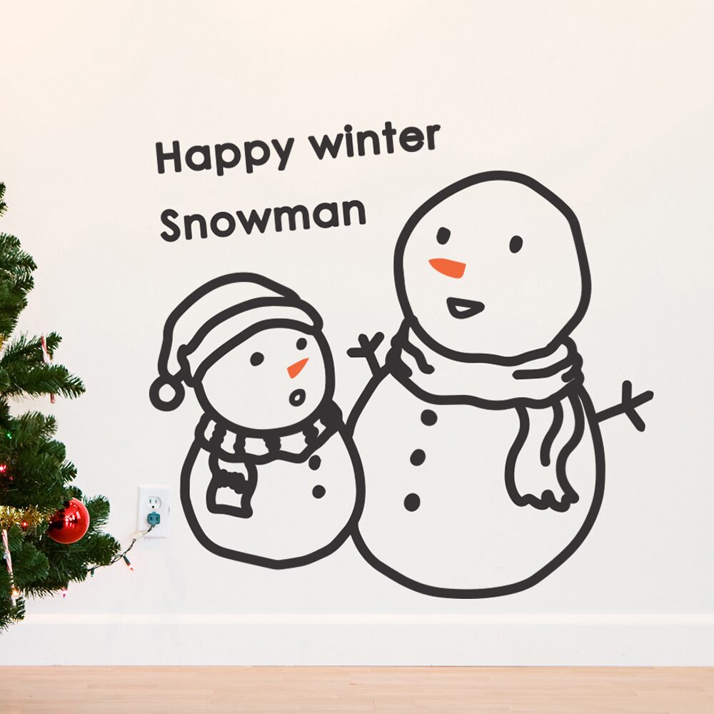 happy winter snowman 겨울 눈사람 인테리어 스티커