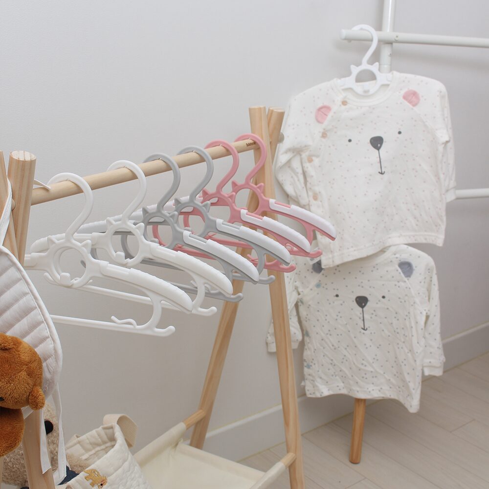늘어나는 키즈 논슬립 아기 유아 아동 옷걸이(3color)