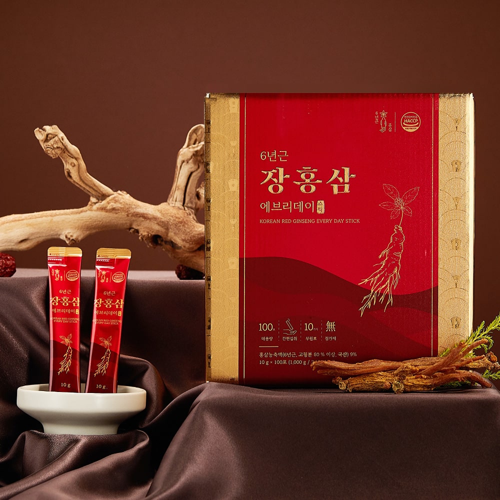 6년근 장홍삼 에브리데이 스틱 100포 홍삼 선물세트 (HACCP 인증)