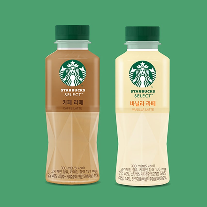 Starbucks 셀렉트 바닐라라떼 6개 + 카페라떼 6개 300ml*12개