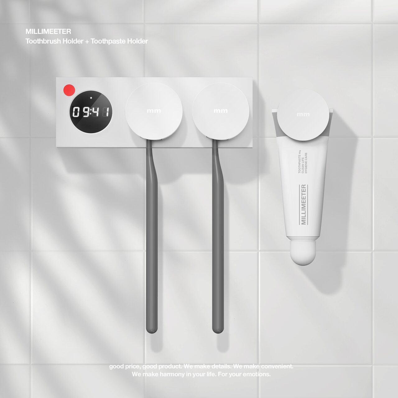 무선 충전식 타이머 칫솔살균기 S10 + 치약 홀더 S12 + 치약 캡 S13 세트