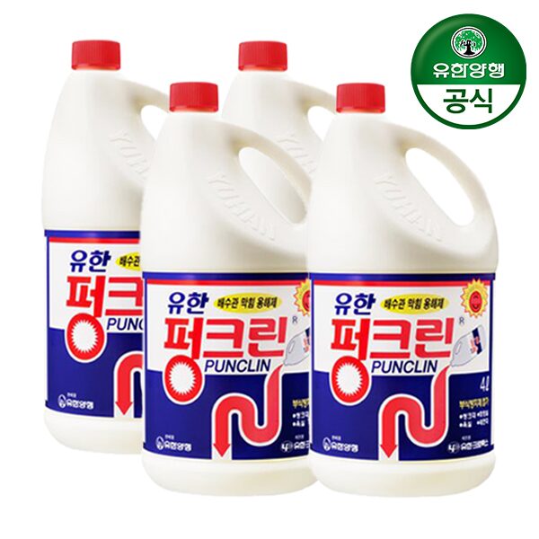 유한락스 펑크린 4L 4개