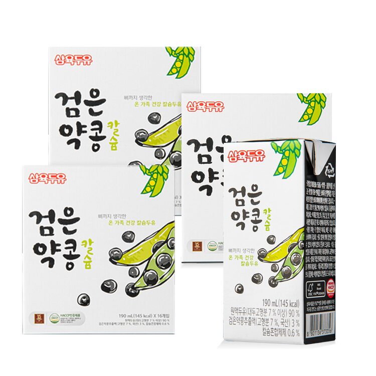 검은 약콩 칼슘 두유 190ml 48팩