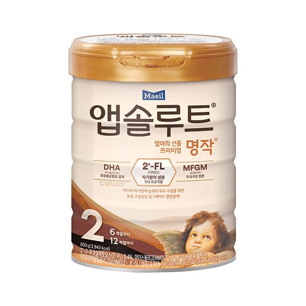 앱솔루트 명작 2FL(HMO) 분유 2단계(6~12개월) 800g 1캔