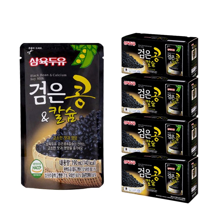 검은콩&칼슘 파우치 두유 190ml 80팩