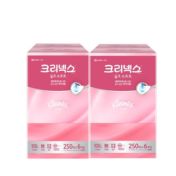 실크소프트 미용티슈 (250매x6팩)x2백