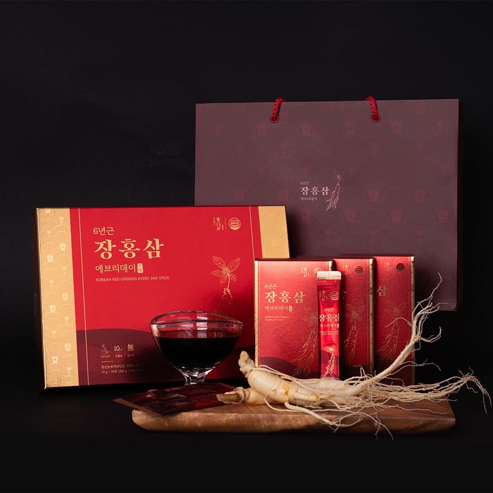 6년근 장홍삼 에브리데이 홍삼진액 스틱 30포 선물세트 (쇼핑백 포함)